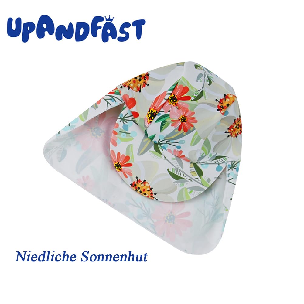 upandfast Baby Swimsuit with Buttons UV Protection Swimwear for Baby Girls 
