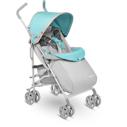 LIONELO Elia Buggy Small Foldable Pushchair up to 15 kg, Back and Footrest Adjustment, Rear Wheel Brake, Mosquito Net, Shopping Basket - Meloni2