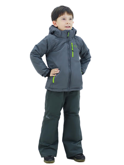 SMONTY SNOWER Boys' Snowsuit with Removable Hood, Ski Suit, Extra Warm, Winter Suit