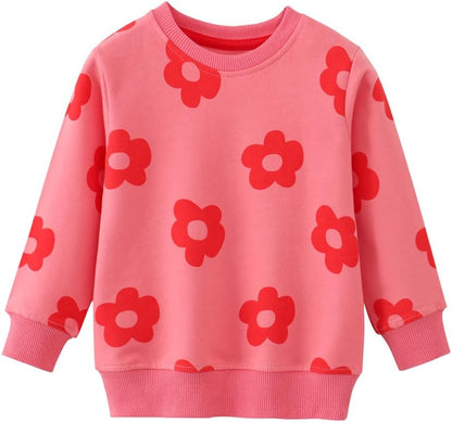 LitBud Mädchen Sweatshirts Einhorn Pullover für Kleinkind Kleidung Top Langarm Jumper Rundhals T Shirt Herbst Winter für Kinder Größe 1-7 Jahre