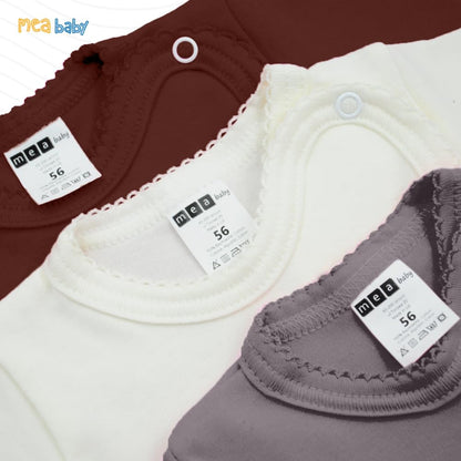MEA BABY Unisex Baby Wrap Shirt Wrap Jacket Long Sleeve 100% Cotton Pack of 5 Wrap Shirt for Girls Wrap Shirt for Boys
