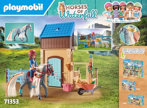 PLAYMOBIL Horses of Waterfall 71351 Waterfall Ranch, magisches Wasserfall-Paradies für Pferdefreunde, nachhaltiges Spielzeug für Kinder ab 5 Jahren