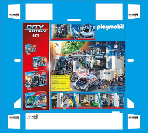 PLAYMOBIL City Action 6872 Polizei-Kommandozentrale mit Gefängnis, für Kinder von 4-10 Jahren