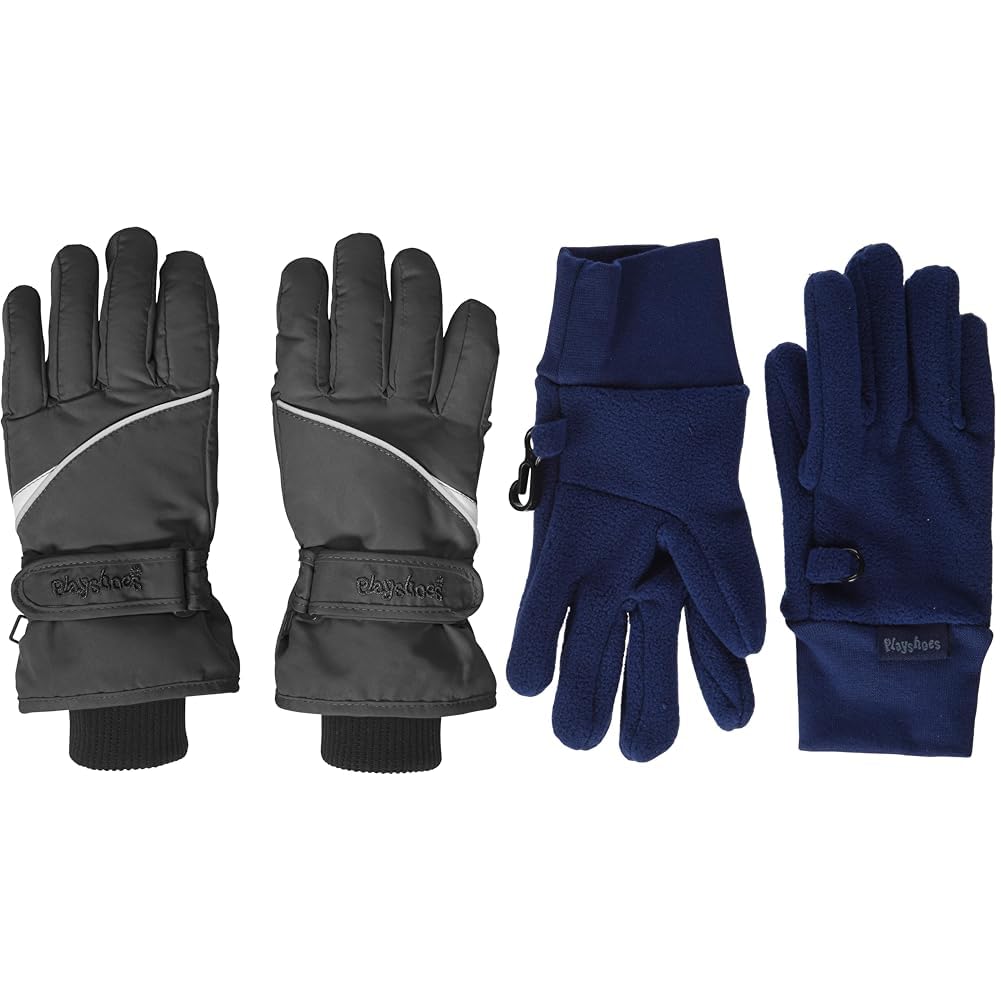 Playshoes Unisex Children's Winter Finger Gloves with Velcro Fastener