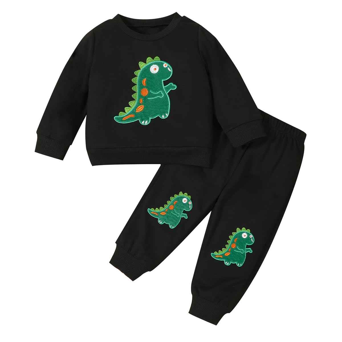 Toddler Baby Boys Outfit Colour Block Letter Print Sweatshirt Top + Plain Trousers Baby Autumn Spring 2-Piece Clothing Set