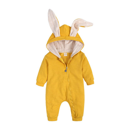 Kleinkind Baby Jungen Mädchen Baumwolle Strampler Langarm Mit Kapuze Reißverschluss Overall Body Baby Herbst Kleidung Pyjamas Outfit
