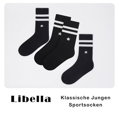Libella 12 Paar Kindersocken Jungen Mädchen Sportsocken Fussball Wintersocken Baumwolle bunt Cotton modische makronen Füßlinge 2889VA