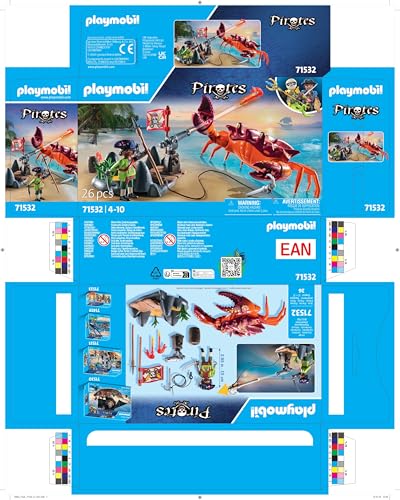 PLAYMOBIL | Pirates | Gefahr durch Riesenhai | Piratenspielzeug | Spielzeugfiguren | Spielzeug für Kinder ab 4 Jahren | 71793