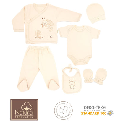 Neugeborenen Baby Geschenk Set 100% natürliche Baumwolle Erstausstattung Erstlingsausstattung Ausstattung Unisex Kleidung Geschenkset Babyausstattung für Babys 0-4 Monate (Koala)