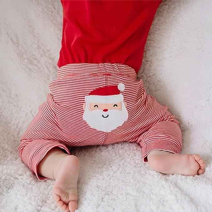 DaceStar Baby Christmas Outfit Boy Girl My First Christmas Outfit Baby Christmas Outfit Christmas Baby Clothing Newborn Set Christmas Clothes Santa Romper + Trousers + Hat 0-18 Months