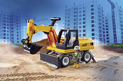 PLAYMOBIL Road Construction Site Toy Child Construction Site Play Set Toy for Children from 4 Years 71751