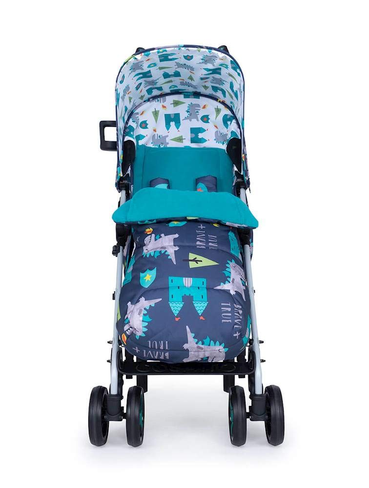 Cosatto Supa 3 Pushchair – Lightweight Stroller from Birth to 25kg - Compact Fold, Shopping Basket, Footmuff (Dragon Kingdom) | Mit UPF100+ Verdeck, Regenschutz und Sommerauflage für komfortable Fahrten bei jedem Wetter.