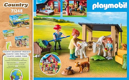 PLAYMOBIL Country 71441 Gemütliches Bauwagencafé, spielerisches Lernen mit liebevoll gestaltetem Bauwagen, detailreicher Austattung und einem Gänseteich, nachhaltiges Spielzeug für Kinder ab 4 Jahren