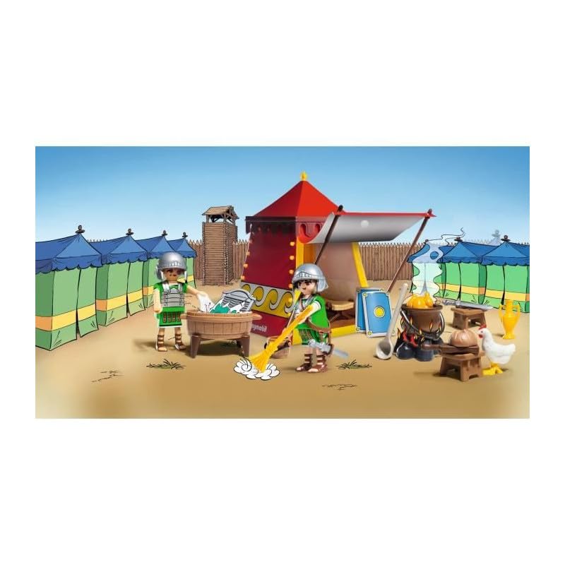 PLAYMOBIL Asterix 71542 Roman Camp, Exciting Conquest of the Camp by the Gauls, Includes Magic Potion for More Body Strength, Detailed Toy for Children from 5 Years
