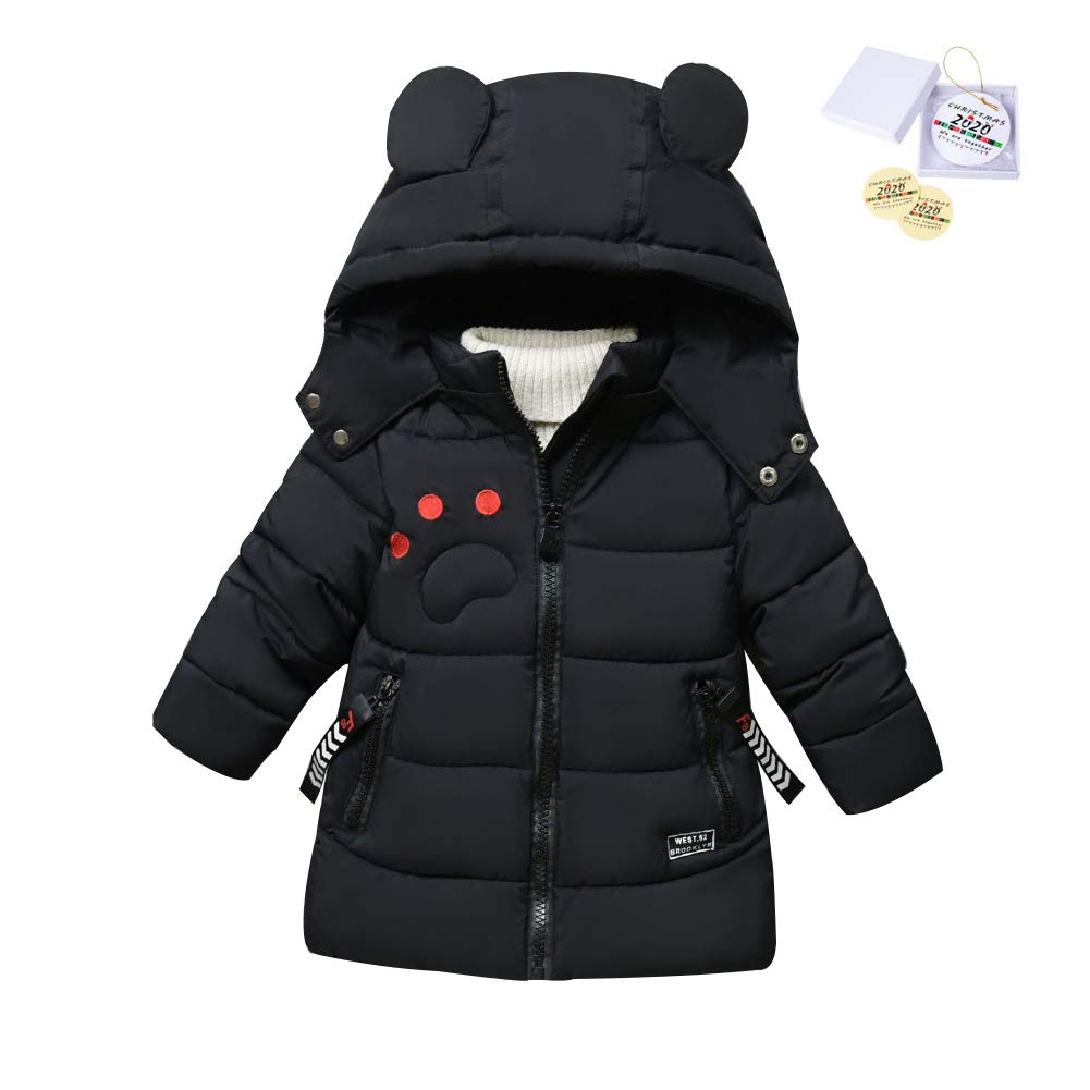 Sxshun Boy's Winter Jacket with Removable Hood Thickened Outdoor Jacket Winter Coat Down Jacket