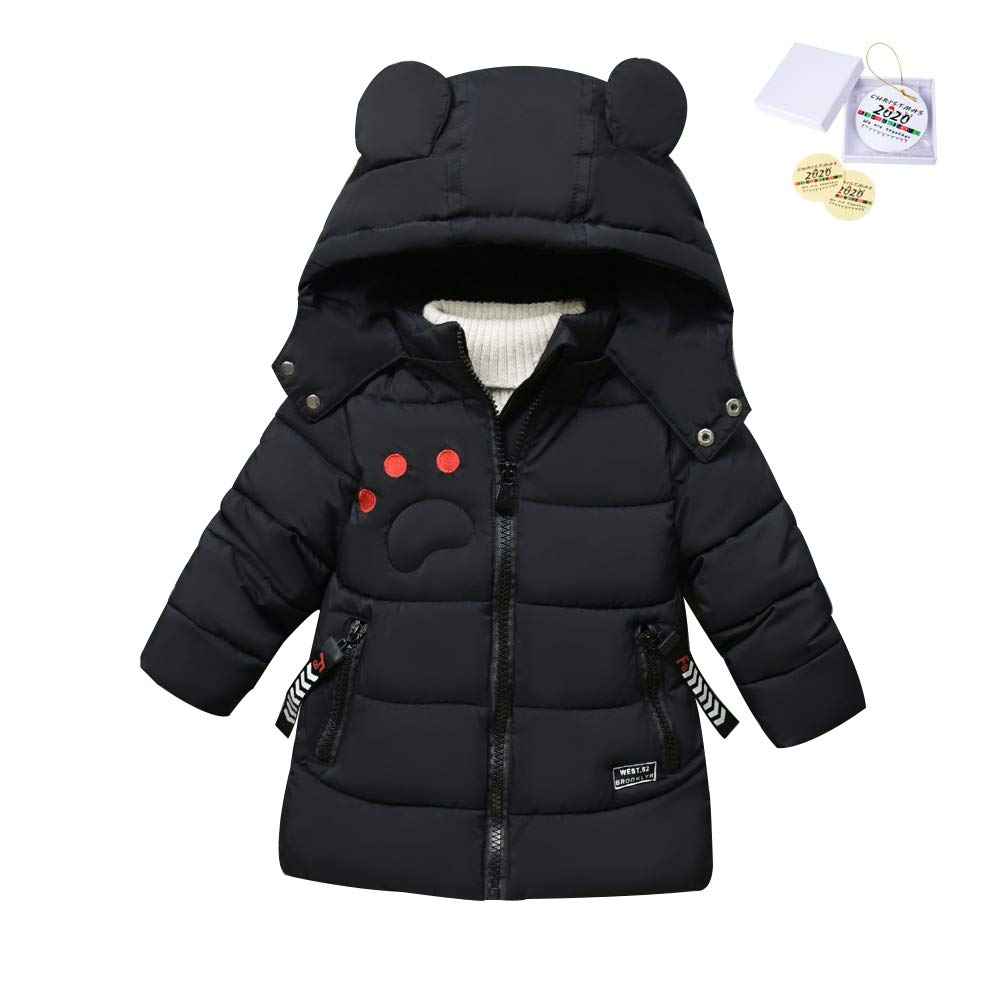 Sxshun Boy's Winter Jacket with Removable Hood Thickened Outdoor Jacket Winter Coat Down Jacket