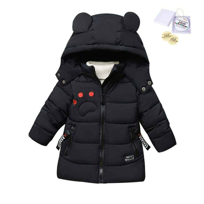 Sxshun Boy's Winter Jacket with Removable Hood Thickened Outdoor Jacket Winter Coat Down Jacket
