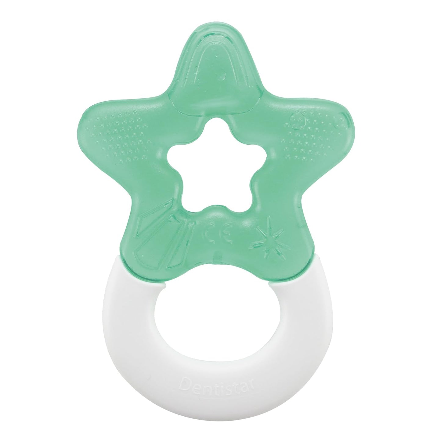 Dentistar Kühlbeißring 2er-Set – Beißring Baby ab 3 Monate – Kühlende Zahnungshilfe und Beißspielzeug für Babys und Kleinkinder - BPA frei - Türkis