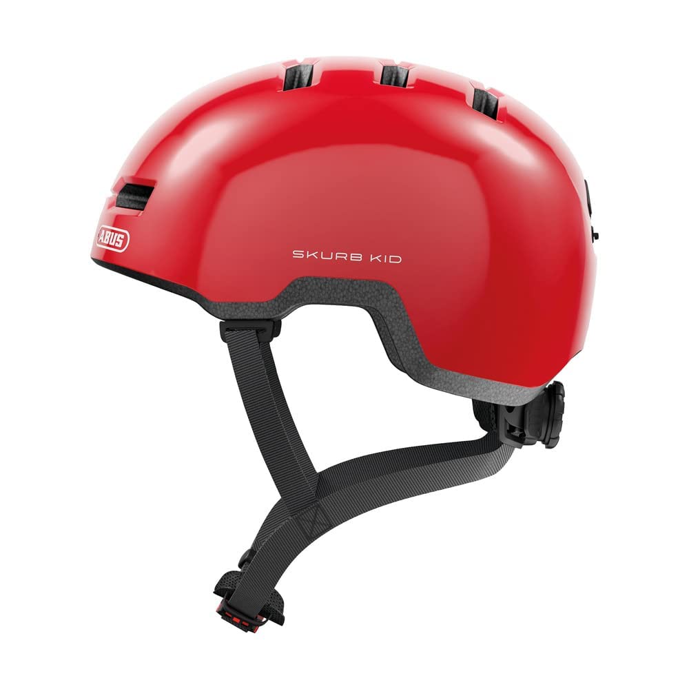 ABUS Skurb Kid Children's Helmet - Robust Bicycle Helmet in Skater Look with Space for a Braid and Various Designs - for Girls and Boys