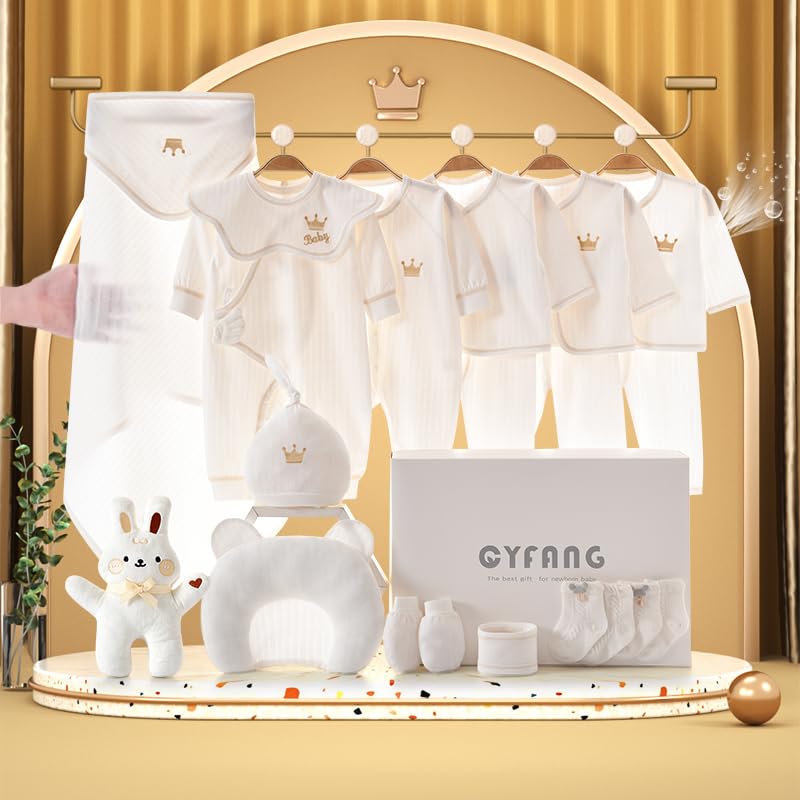 Passt! Baby Clothing Set Complete Gift Set Girls Boys Newborn First Equipment 20 Pieces 100% Cotton 0-6 Months
