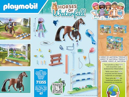 PLAYMOBIL Horses of Waterfall 71496 Pony Carriage, Magical Trip with the Pony, Exciting Adventures at the Waterfall Ranch, Detailed Toy for Children from 4 Years