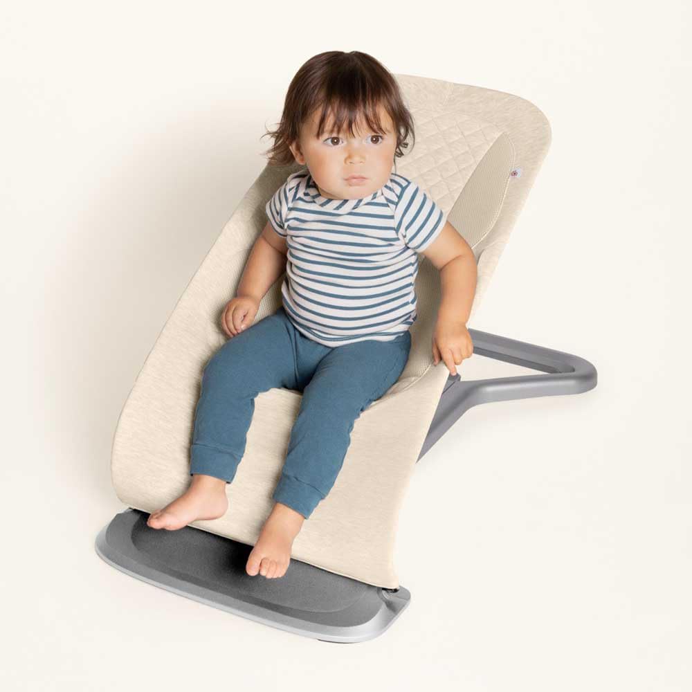 Ergobaby 3-in-1 Evolve Bouncer, Ergonomische Babywippe für Neugeborene ab Geburt bis zum Kleinkind, Babyschaukel mit Neugeboreneneinsatz (2,5 kg - 13,2 kg), Midnight Blue
