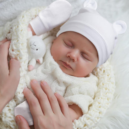 DRESHOW Newborn Baby Hat and Gloves Set Beanie Clothing Unisex Infant Hat Kindergarten Cap Baby Boys Girls 0-6 Months 