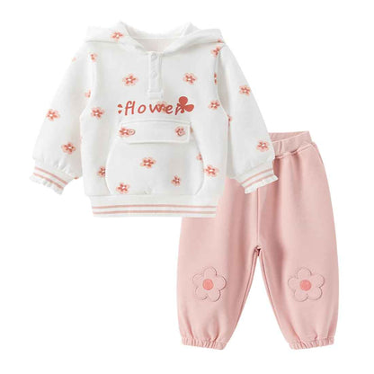 gurcooc Baby Clothing Set Baby Girl Clothing Long Sleeve Floral Hoodies Long Trousers Outfit Clothing 6-30 Months