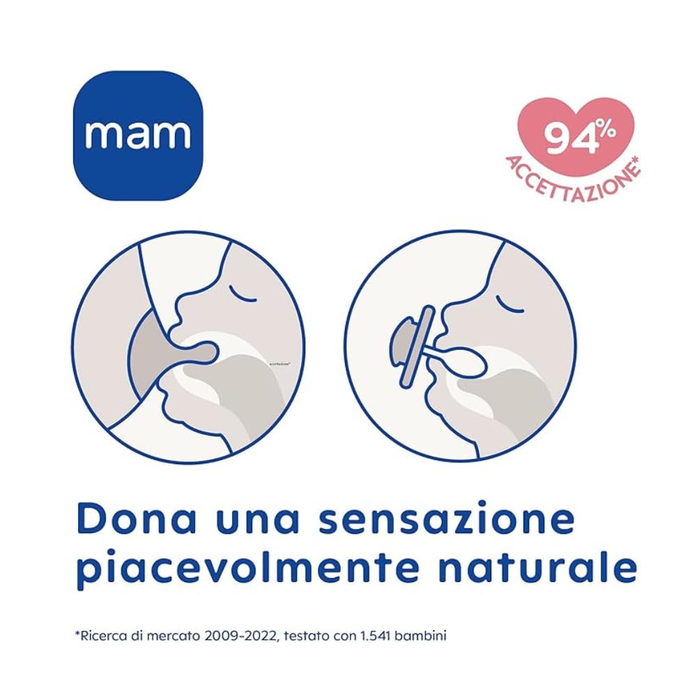 MAM Original Schnuller im 2er Set Schnuller Größe 16+ Monate, Sauger aus SkinSoft Silikon, bio-rund, mit Schnullertasche, rosa