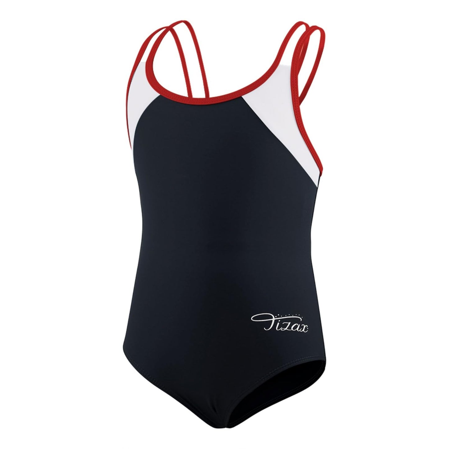 TIZAX Girls' One Piece Swimsuit Back Cross Multi Straps Kids Swimwear UPF 50+ Quick Drying Beach Bikini Swimwear