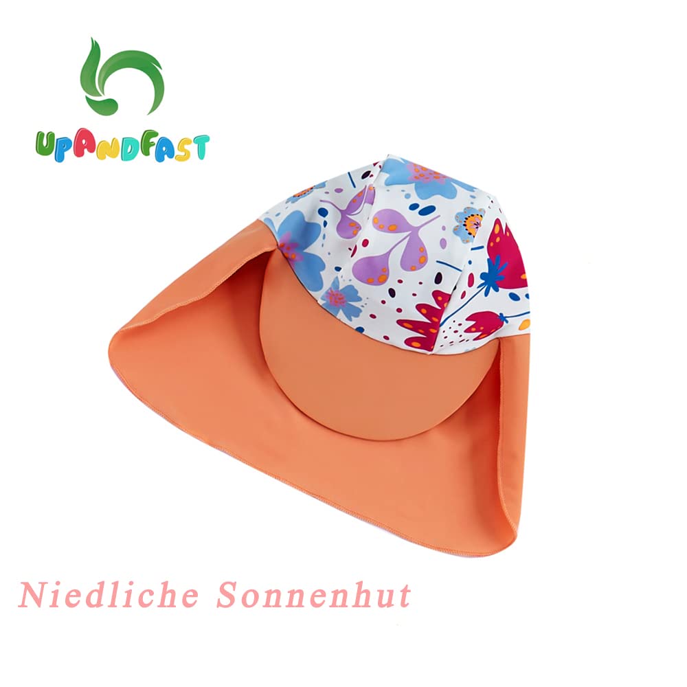 upandfast Baby Swimsuit with Buttons UV Protection Swimwear for Baby Girls 