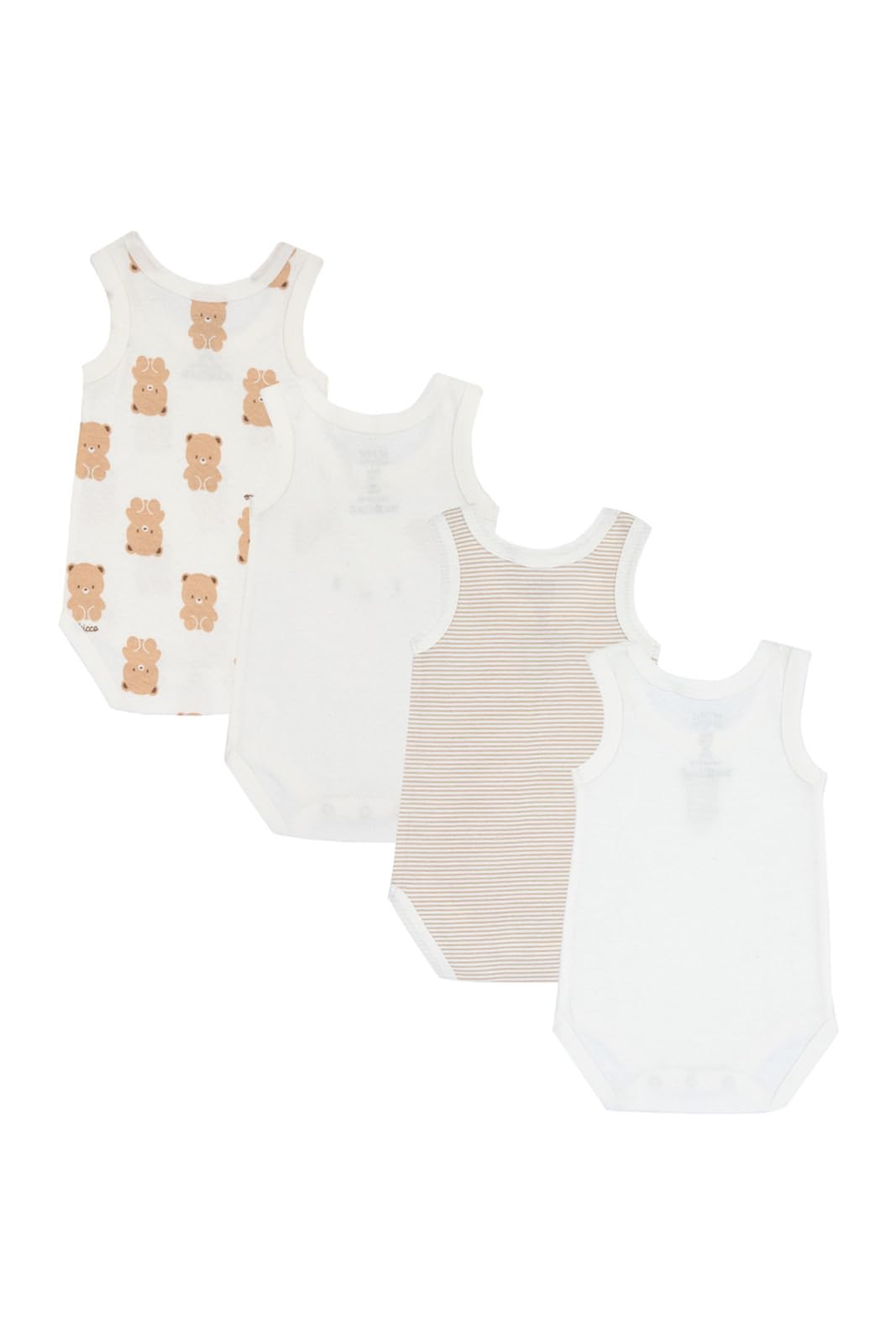 Chicco Unisex Baby Set Ärmellos Bodys aus Baumwolle Body (4er Pack)
