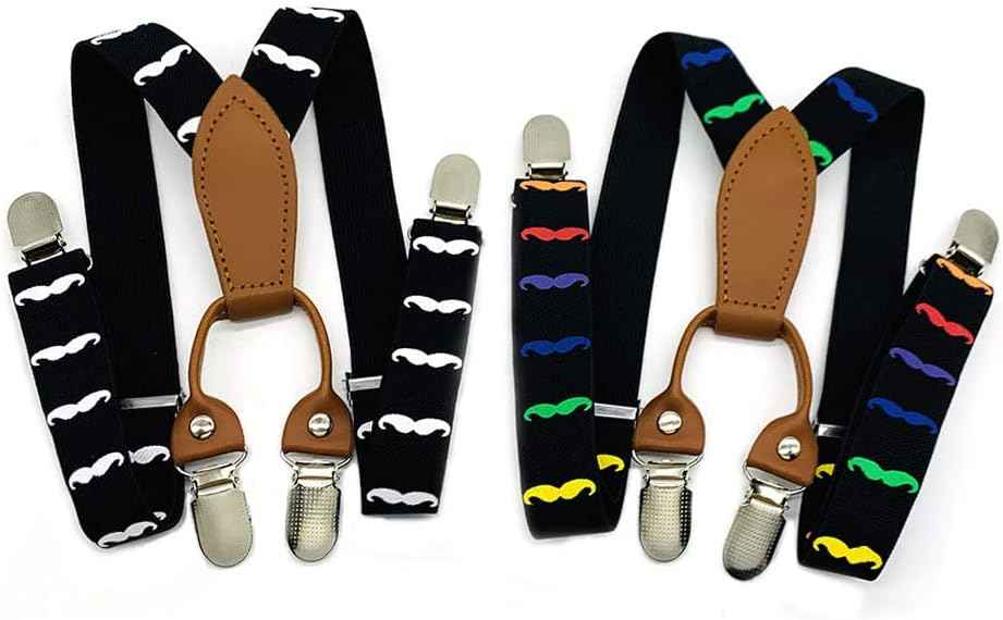 Pack of 2 Children's Braces 4 Clips Y-Shape – 2.5 cm Wide