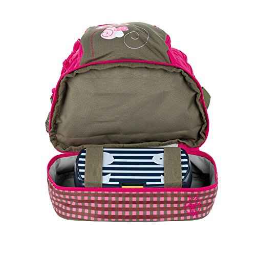 LÄSSIG Children's Backpack Nursery Bag with Chest Strap 6.5 L from 3 Years, Adventure Tractor, Kids Backpack