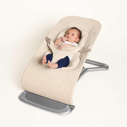 Ergobaby 3-in-1 Evolve Bouncer, Ergonomische Babywippe für Neugeborene ab Geburt bis zum Kleinkind, Babyschaukel mit Neugeboreneneinsatz (2,5 kg - 13,2 kg), Midnight Blue