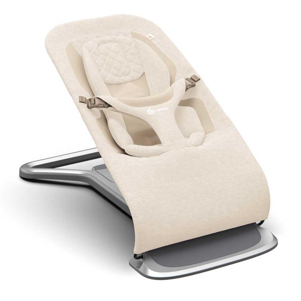 Ergobaby 3-in-1 Evolve Bouncer, Ergonomische Babywippe für Neugeborene ab Geburt bis zum Kleinkind, Babyschaukel mit Neugeboreneneinsatz (2,5 kg - 13,2 kg), Midnight Blue