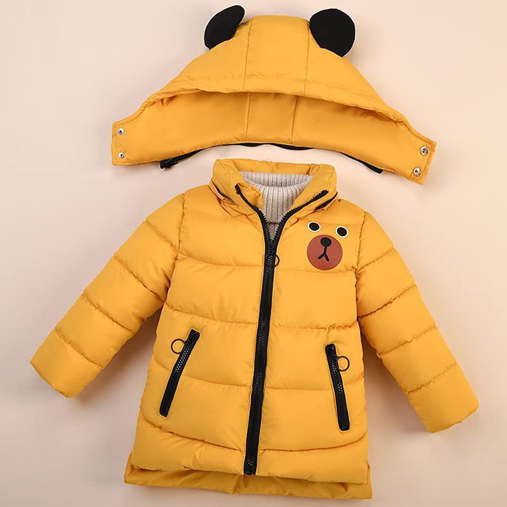 Sxshun Boy's Winter Jacket with Removable Hood Thickened Outdoor Jacket Winter Coat Down Jacket
