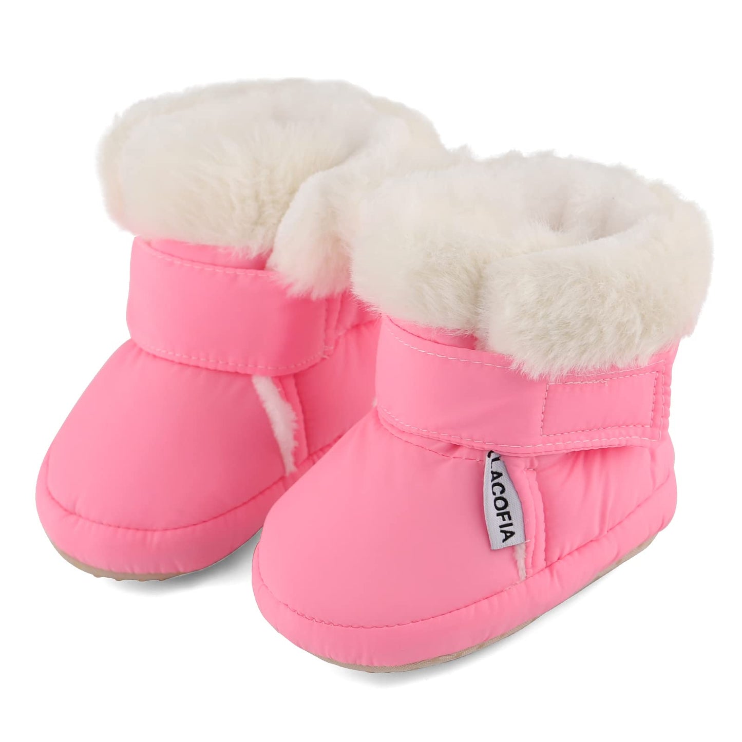 LACOFIA Baby Boys Girls Winter Shoes Baby Winter Boots with Non-Slip Soft Sole Crawling Shoes