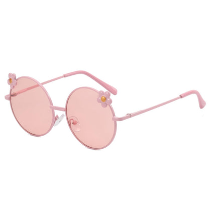 Hifot Sonnenbrille Kinder für Mädchen, Kinder Pilotenbrille mit Edelstahl Metall Gestel Kleinkind Sonnenbrille Kinder Sonnenbrillen 3-12jahre