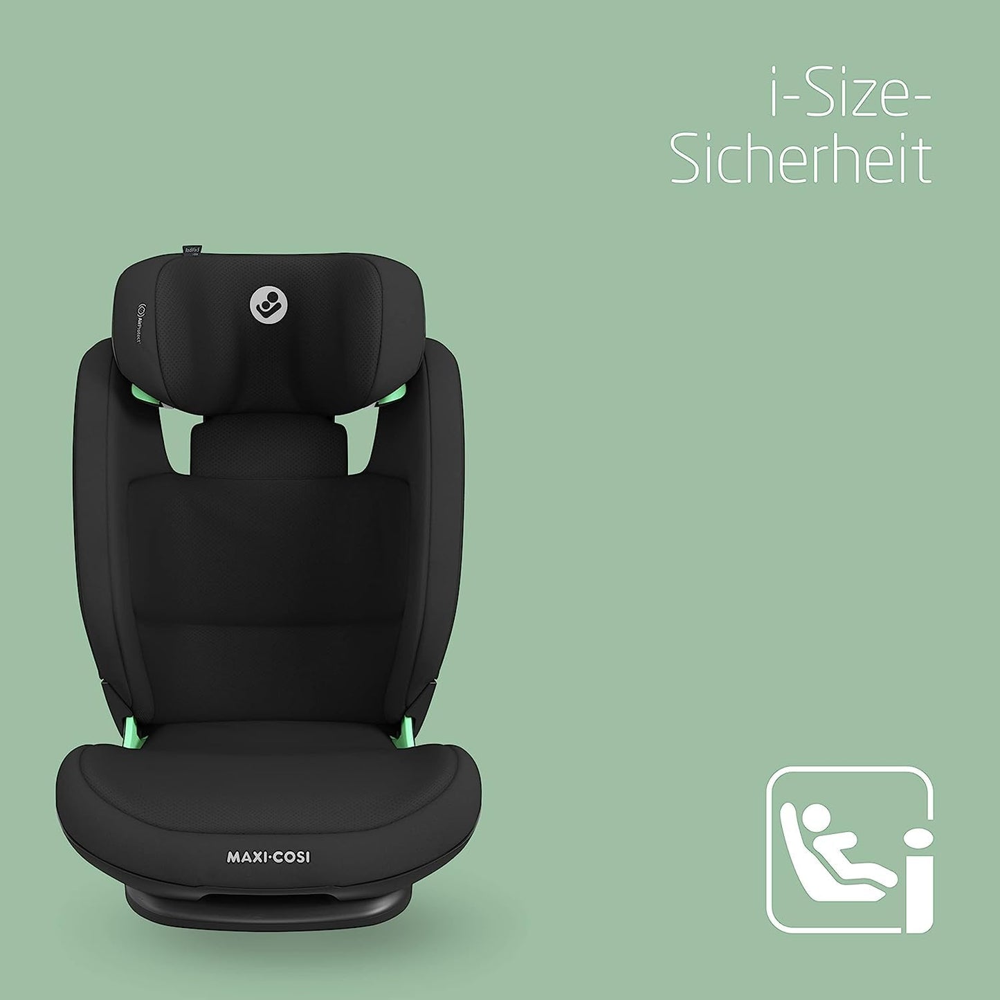 Maxi-Cosi RodiFix S i-Size Kindersitz, 100–150 cm, 3,5–12 Jahre, Autositz Kinder, 3 Liegepositionen, Verstellbare Höhe/Breite, G-CELL Side Impact Protection, AirProtect-Sicherheitskissen, Basic Black - Meloni2