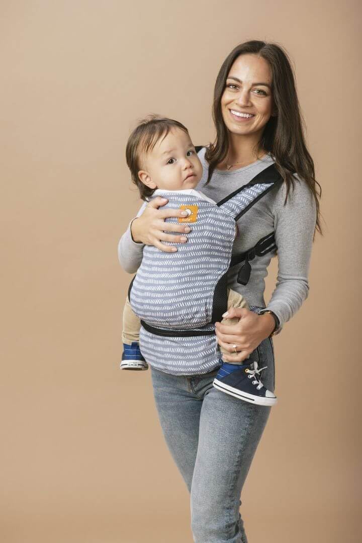 Tula Lite Babytrage und Babytrage-Tasche in Einem, Leicht Kompakt Ergonomisch, Bauchtrage Rückentrage Reise Babytrage, Discover