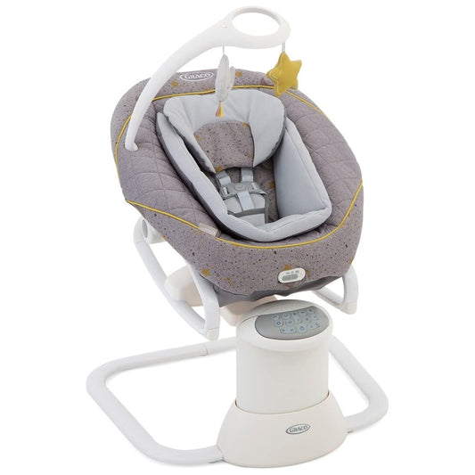 Graco All Ways™ Soother 2-in-1, electric baby swing and portable bouncer, from birth to approximately 9 months (9 kg), with vibration and adjustable swing speed, Little Adventures 