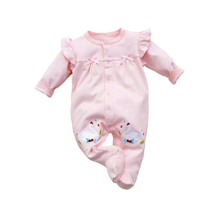 KIDDLETOWN Baby Pyjamas Newborn Baby Girls 0-3 Months Organic Cotton Long Sleeve Popper Frog Cartoon
