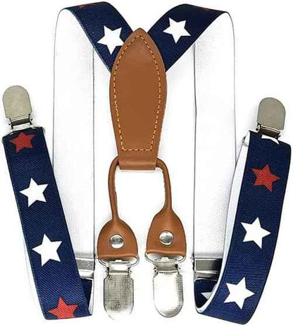 Pack of 2 Children's Braces 4 Clips Y-Shape – 2.5 cm Wide