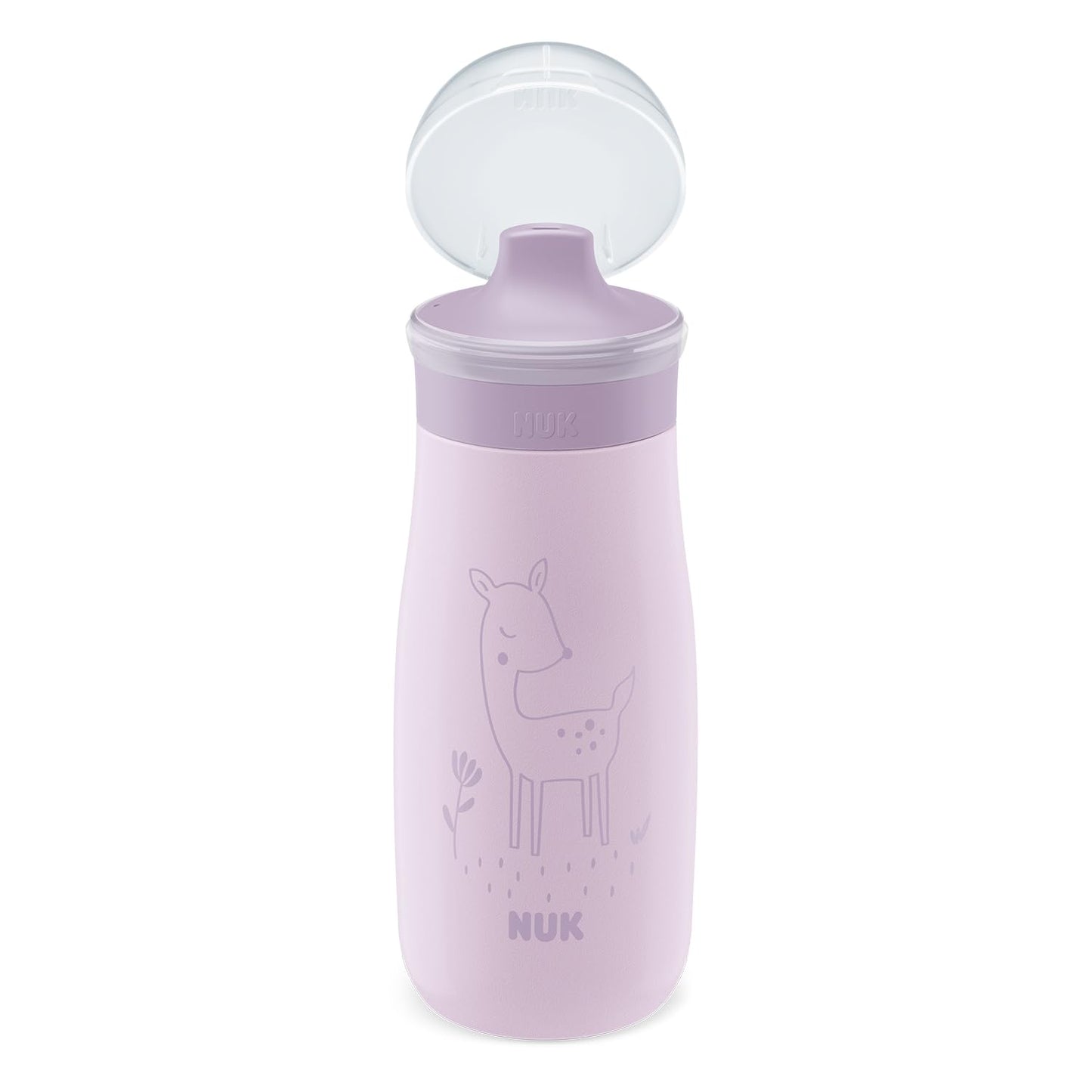 NUK Kiddy Cup Night Trinklernflasche | Schnabeltasse mit Leuchteffekt | 12+ Monate | Auslaufsicher mit harter Trinktülle | Clip und Schutzkappe | BPA-frei | 300 ml | Planeten (blau), 10255678 - Meloni2