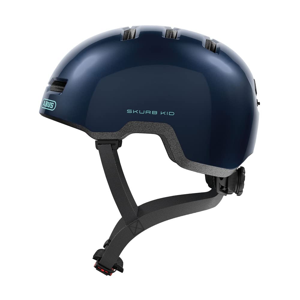 ABUS Skurb Kid Children's Helmet - Robust Bicycle Helmet in Skater Look with Space for a Braid and Various Designs - for Girls and Boys