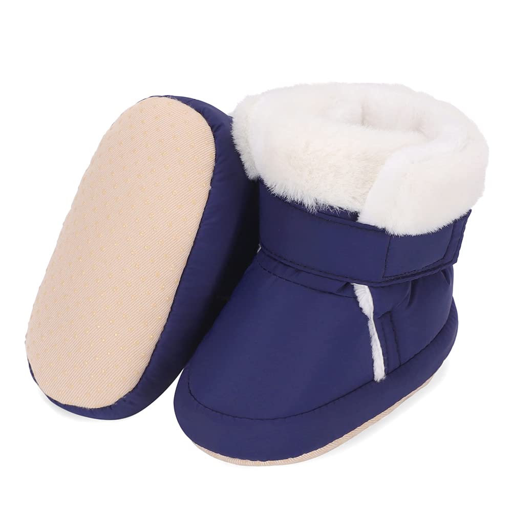 LACOFIA Baby Boys Girls Winter Shoes Baby Winter Boots with Non-Slip Soft Sole Crawling Shoes