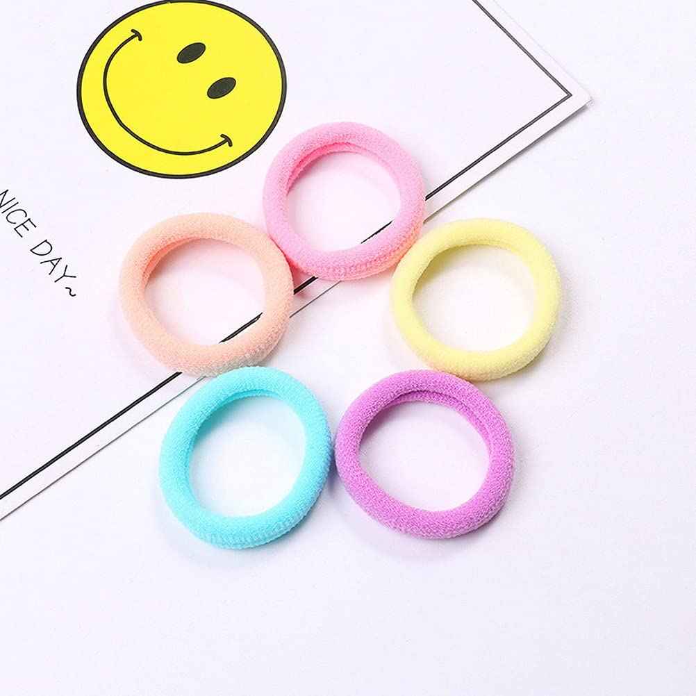 Pack of 200 Girls Hair Bobbles 3 cm Colourful Ponytail Hair Band Elastic Hair Bands for Christmas Gifts Baby Children Girls