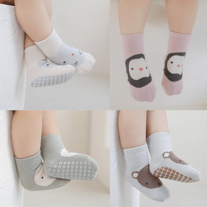 Rutschfeste Socken für Baby Mädchen Jungen 5 Paar Kinder Anti Rutsch Socken Sportsocken Stoppersocken