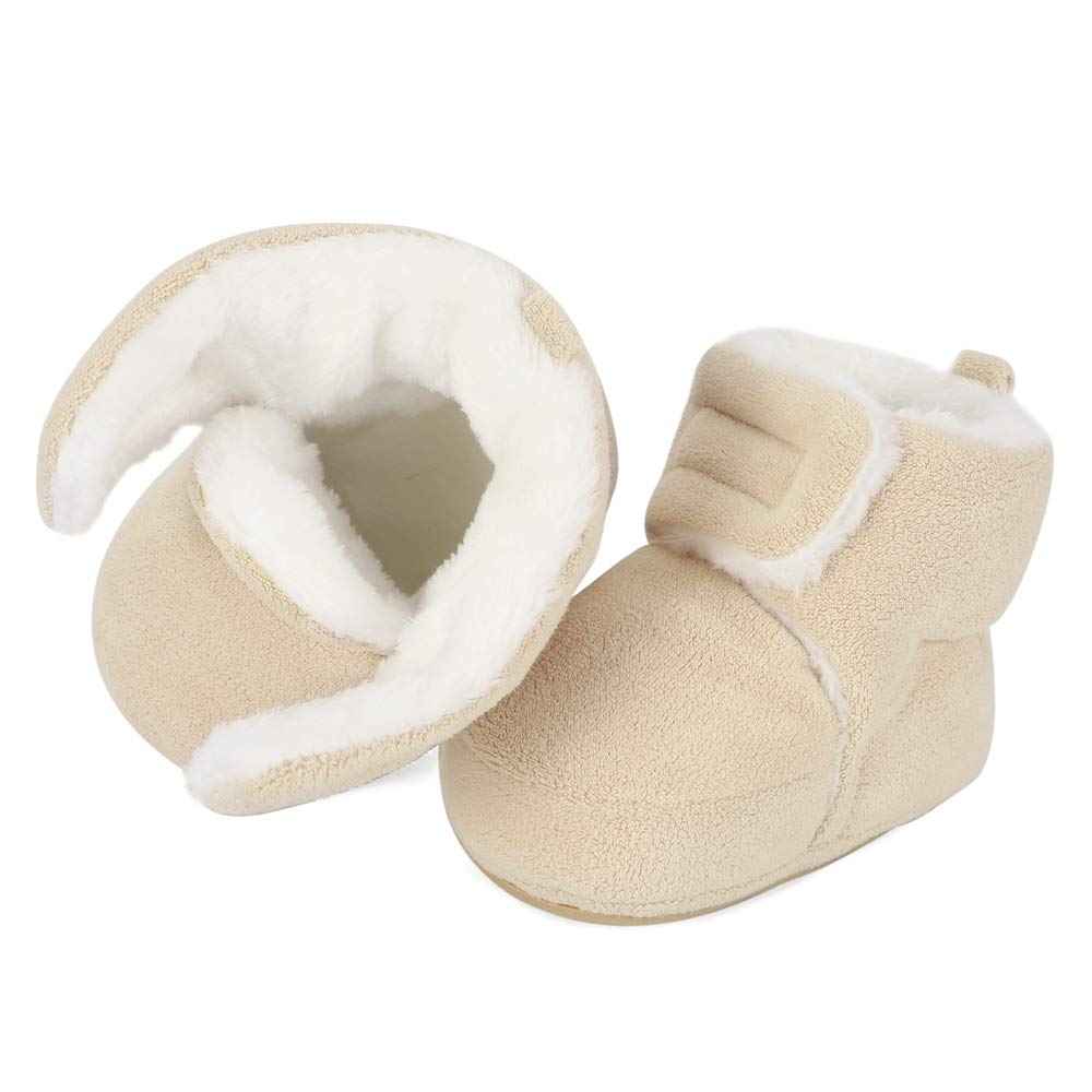 Unisex Baby Boys Girls Warm Winter Boots Rubber Sole Non-Slip Winter First Walking Shoes
